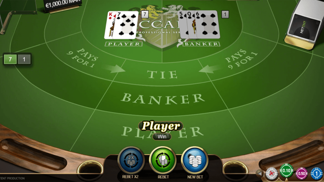 Игровой интерфейс Baccarat Pro Series Table Game 1