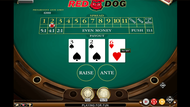 Бонусная игра Red Dog Progressive 9