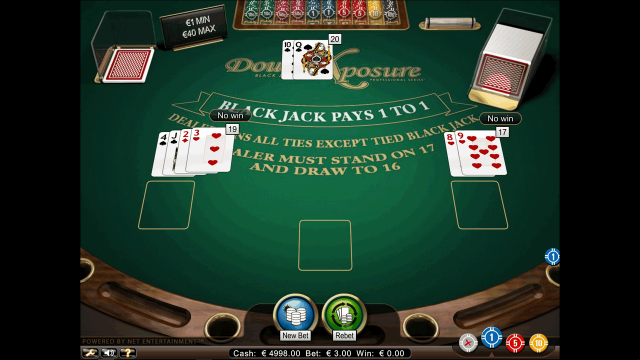 Бонусная игра Double Xposure Blackjack Pro Series 4